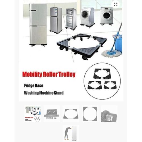 Adjustable Fridge Base, washing machine stand, cooker stand with lockable wheels