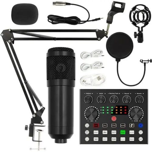 BM800 Condenser Microphone with V8 sound card for Live recording