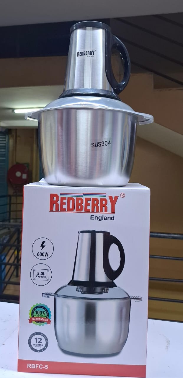 HOT SALES!!! 1Pc High Quality 5 ltrs stainless steel  Electric Meat Grinders with Bowl Heavy for Kitchen Food Chopper, Meat, Vegetables, Onion, Garlic Slicer Dicer, Fruit & Nuts Blender