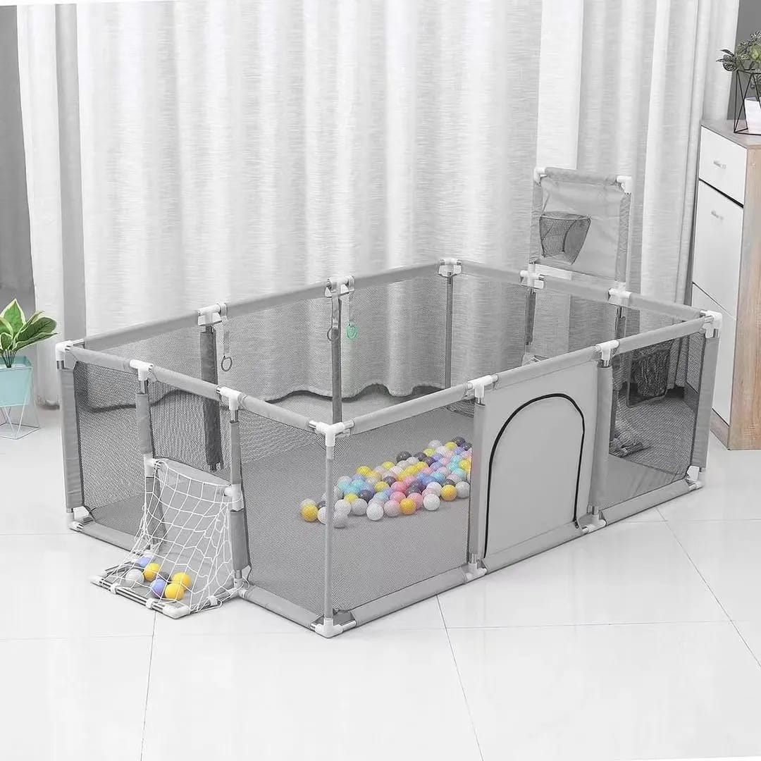 (DISCOVER THE LATEST TREND) 1Pc Classy Very Quality Portable Rectangular baby playfence at Affordable Price with 30pcs of soft balls
