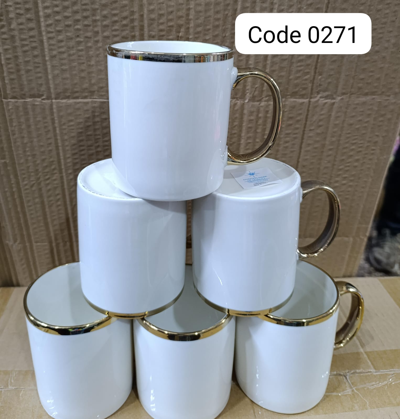 [🔥SPECIAL LIMITED OFFER🔥 🥑🌽ONLY AT KILIMALL !!! ] 6Pcs Classy Very Quality Durable Golden ring mug at Affordable Price