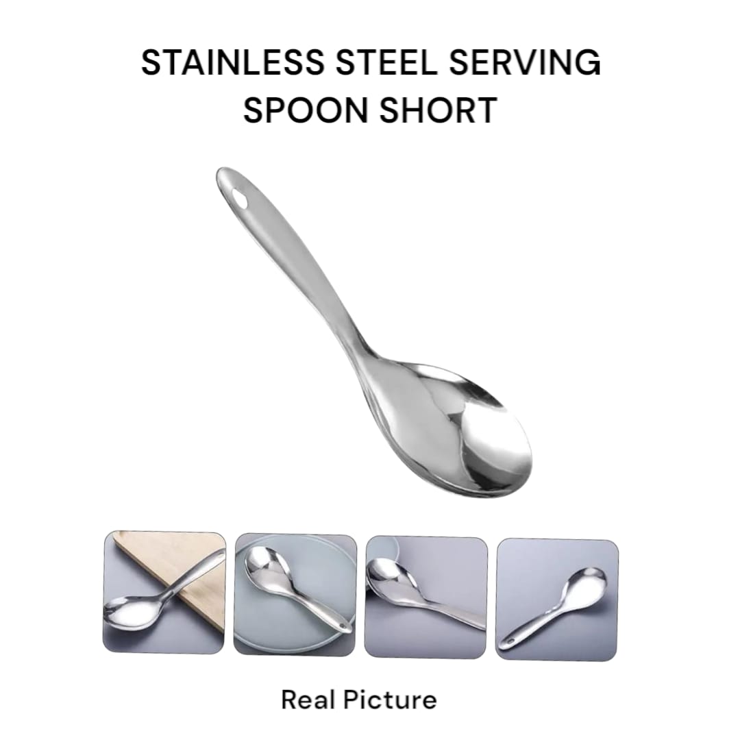 💥 🎯 BEST VALUE OFFER 🎯💥 - [ SHOP SMART AND SAVE BIG AT AN AMAZING OFFER PRICE 🤩🤩✨ !!! ] 6Pcs Classy Very Quality Durable Silver Steel Serving Spoon Short at Best Price