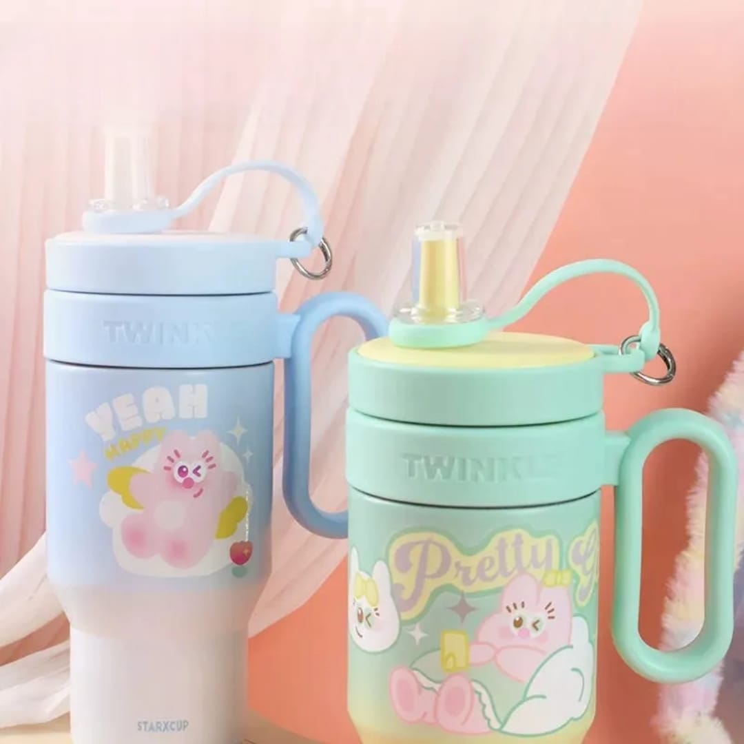 [ GRAB IT AT LOW PRICE+ 🔔 ALERT OFFER 🔔 🤩🤩✨ !!! ] - 1Pc Classy Very Quality Durable & Portable Cartoon themed Stanley cup suitable for kids at Best Price