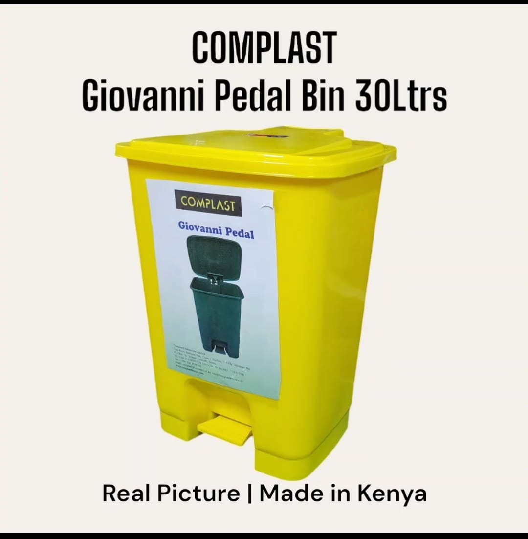 [🔥NEW SPECIAL LIMITED OFFER🔥 🥑🌽ONLY AT KILIMALL !!! ] 1Pc Brand New Very Quality Durable ✨ Complast Giovanni Pedal Bin 30Ltrs Designed With Durability and Functionality ✔👌