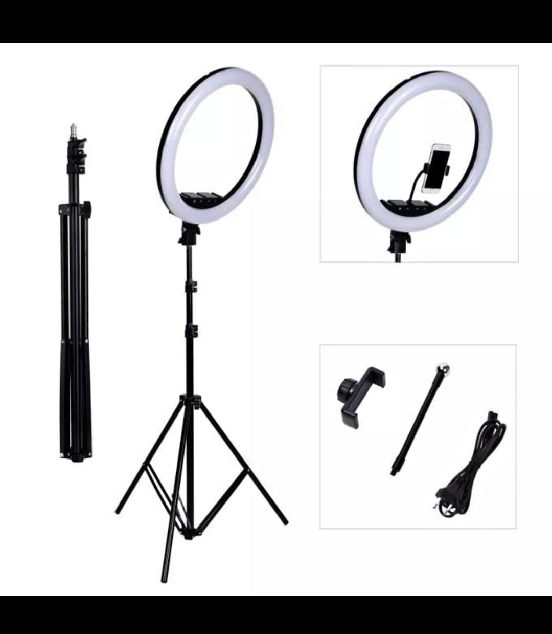 [🔥💰 LOW PRICE OFFER 💰 🤩🤩✨ !!! ] - 1Pc Brand New Very Quality Durable Ring lights (  18 inch ) with stand height 2.1 metres at Affordable Price