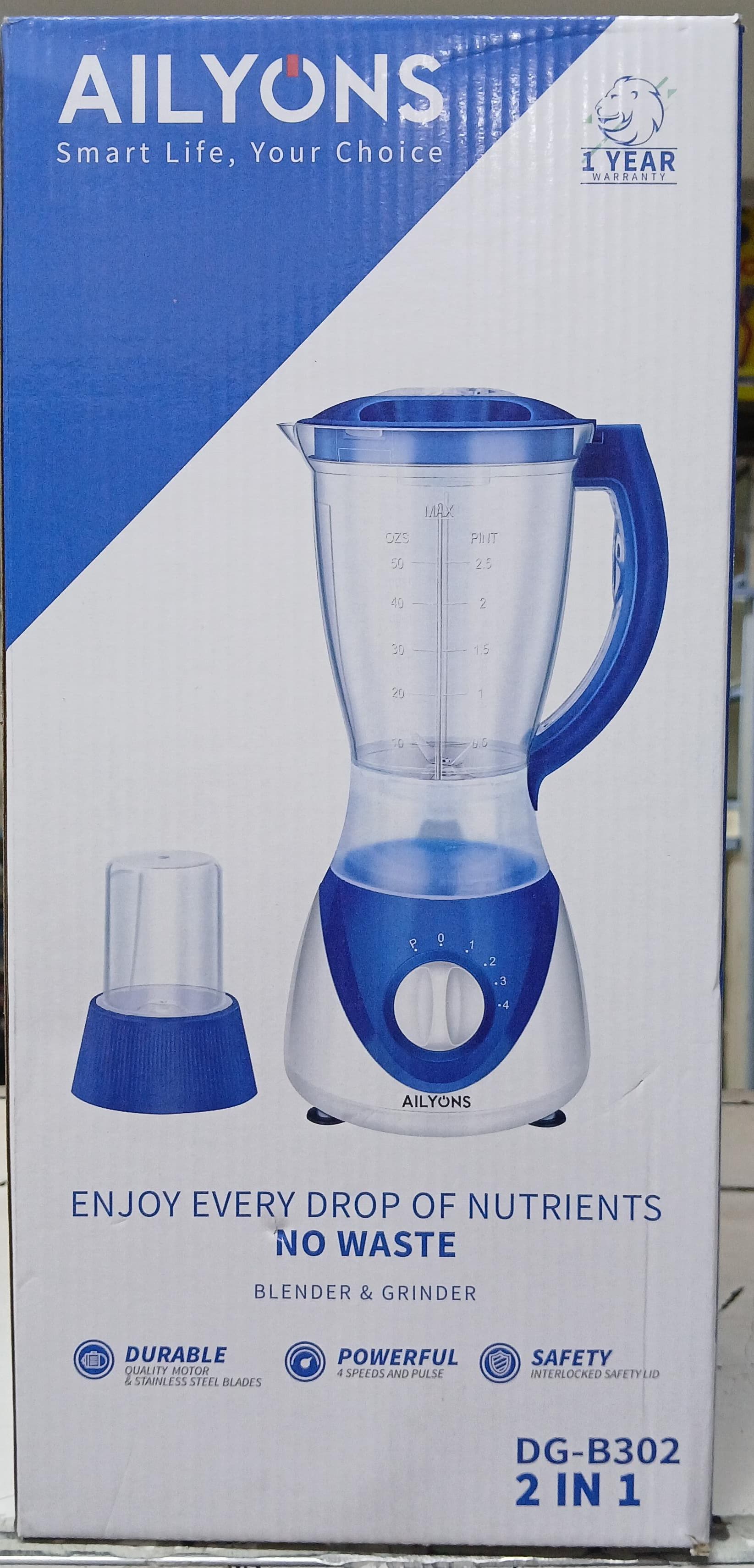 [ 🛍️ DAILY OFFER 🛍️ ]  1Pc Brand New Classy Very Quality Durable  DG -B 302  Ailyons blender  ..Designed With Durability and Functionality ✔👌 At Affordable Price