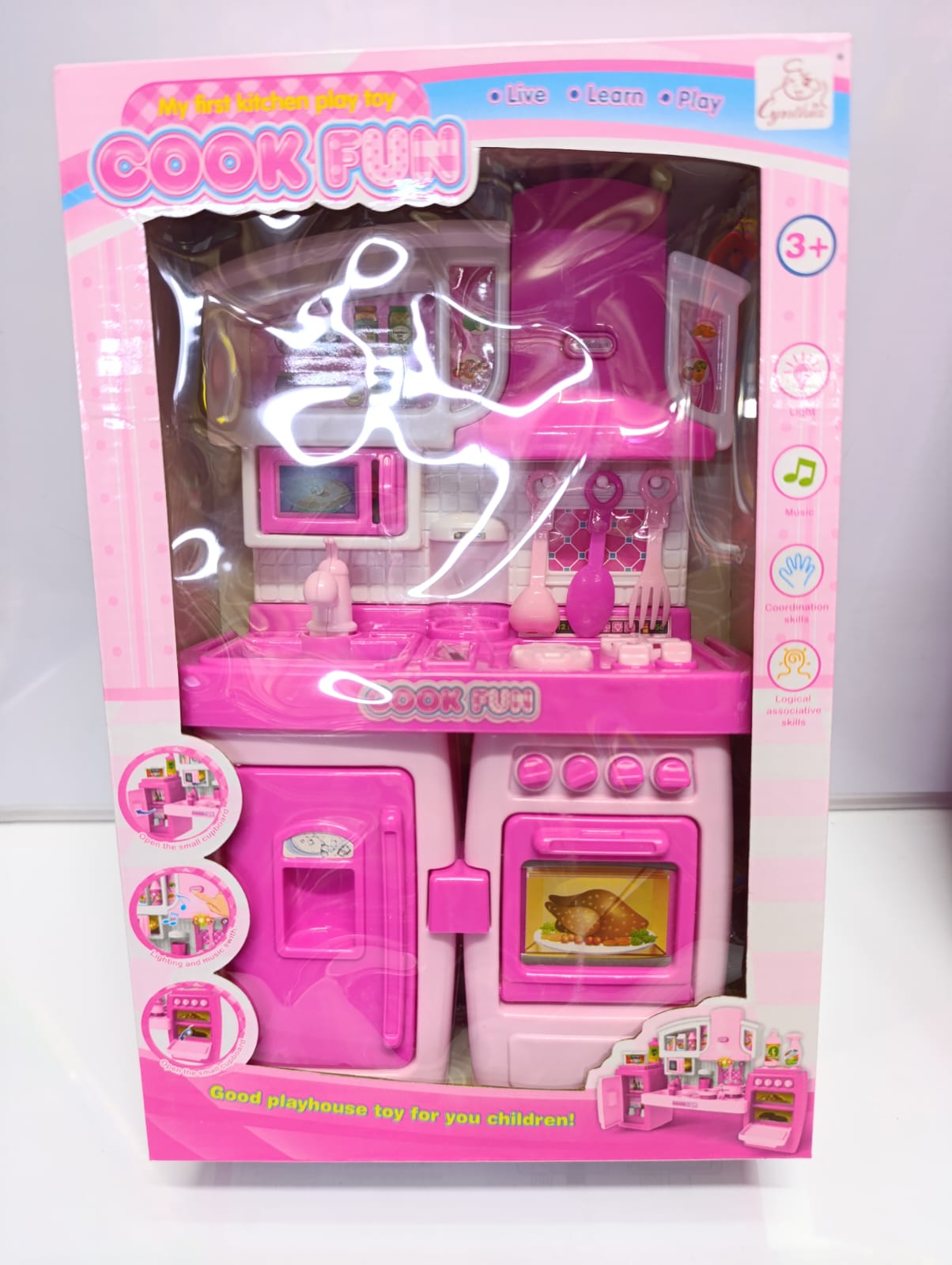 [ MAKES IT EASY AND SAVES COSTS 🤩🤩✨ !!! ] Brand New Very Quality & Stylish Kids 🔵Cooking Fun kitchen play set.🟣Battery operated......At Affordable Price