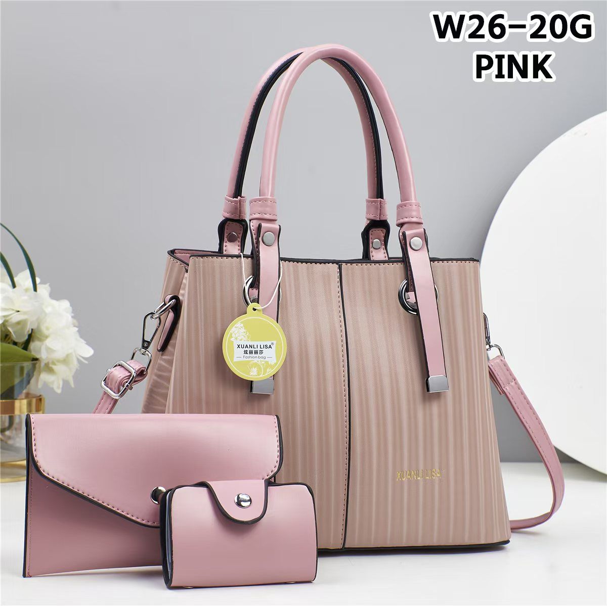 [🌟 PREMIUM OFFER 🌟  ]  3 in 1 New Arrival High Quality Stylish and Luxurious Comfortable Ladies Handbag ..Designed With Durability and Functionality ✔👌