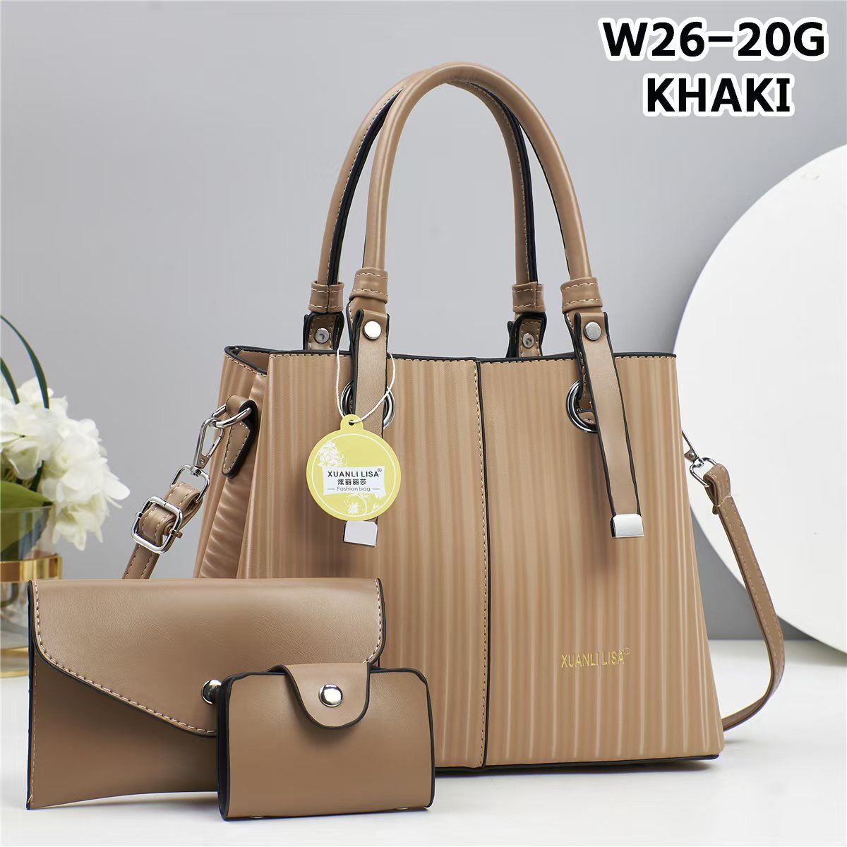[🌟 PREMIUM OFFER 🌟  ]  3 in 1 New Arrival High Quality Stylish and Luxurious Comfortable Ladies Handbag ..Designed With Durability and Functionality ✔👌