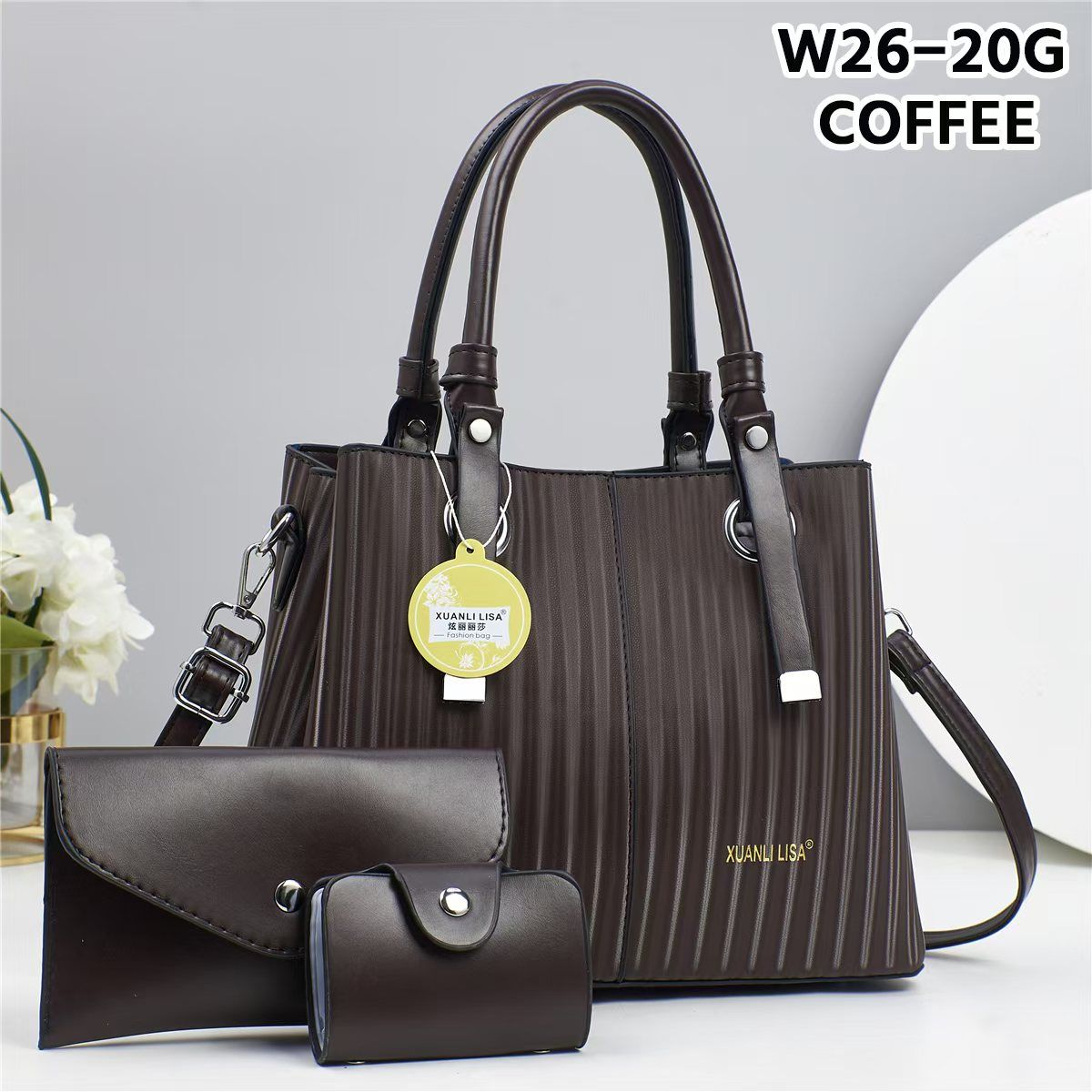 [🌟 PREMIUM OFFER 🌟  ]  3 in 1 New Arrival High Quality Stylish and Luxurious Comfortable Ladies Handbag ..Designed With Durability and Functionality ✔👌
