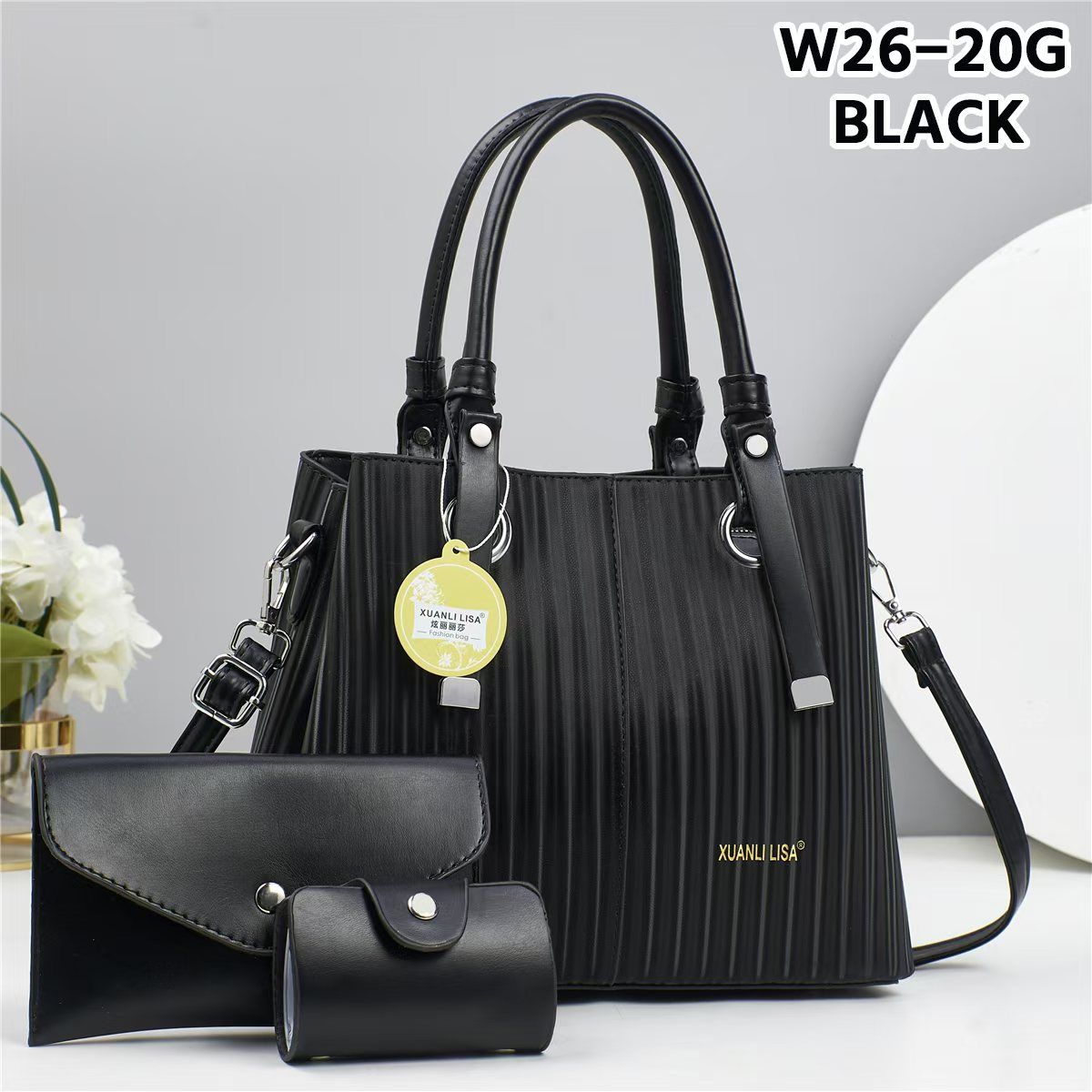 [🌟 PREMIUM OFFER 🌟  ]  3 in 1 New Arrival High Quality Stylish and Luxurious Comfortable Ladies Handbag ..Designed With Durability and Functionality ✔👌