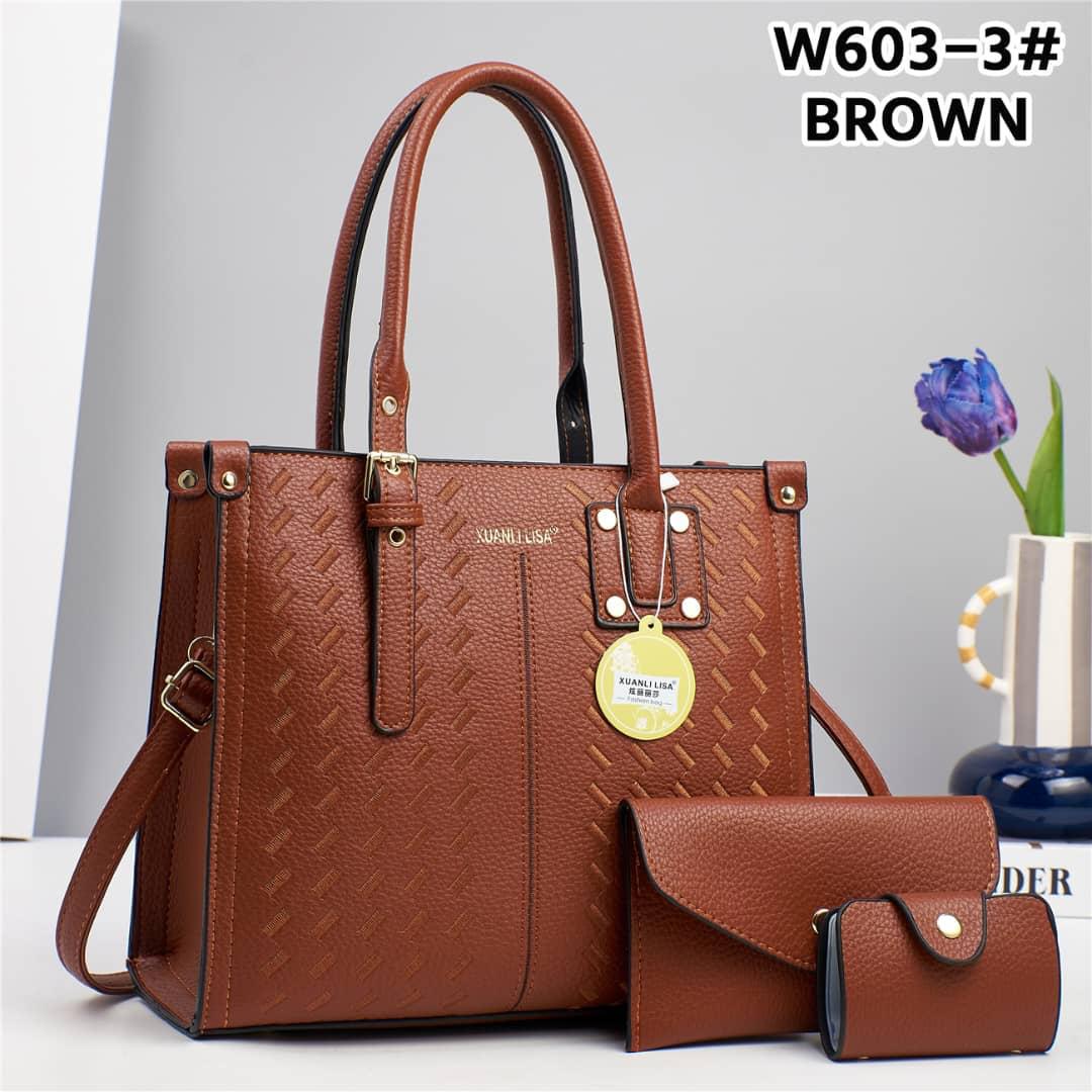 💎 EXCLUSIVE OFFER 💎  ] - 3 in 1 New Arrival High Quality Stylish and Luxurious Comfortable Ladies Handbag ..Designed With Durability and Functionality ✔👌