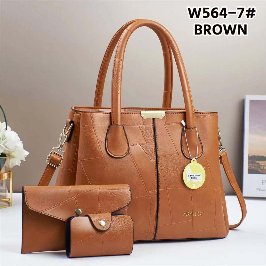 🥇 TOP OFFER 🥇  ] 3 in 1 New Arrival High Quality Stylish and Luxurious Comfortable Ladies Handbag ..Designed With Durability and Functionality ✔👌