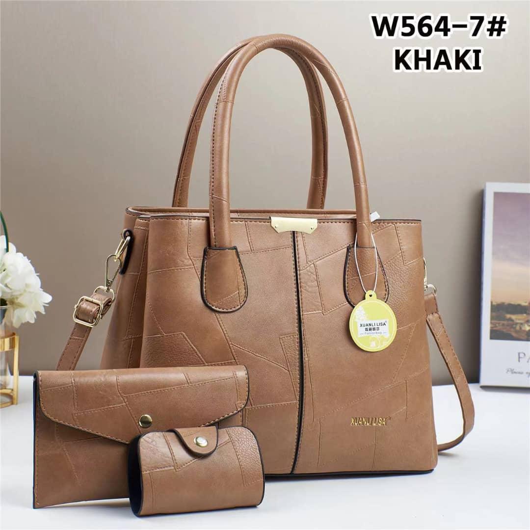 🥇 TOP OFFER 🥇  ] 3 in 1 New Arrival High Quality Stylish and Luxurious Comfortable Ladies Handbag ..Designed With Durability and Functionality ✔👌