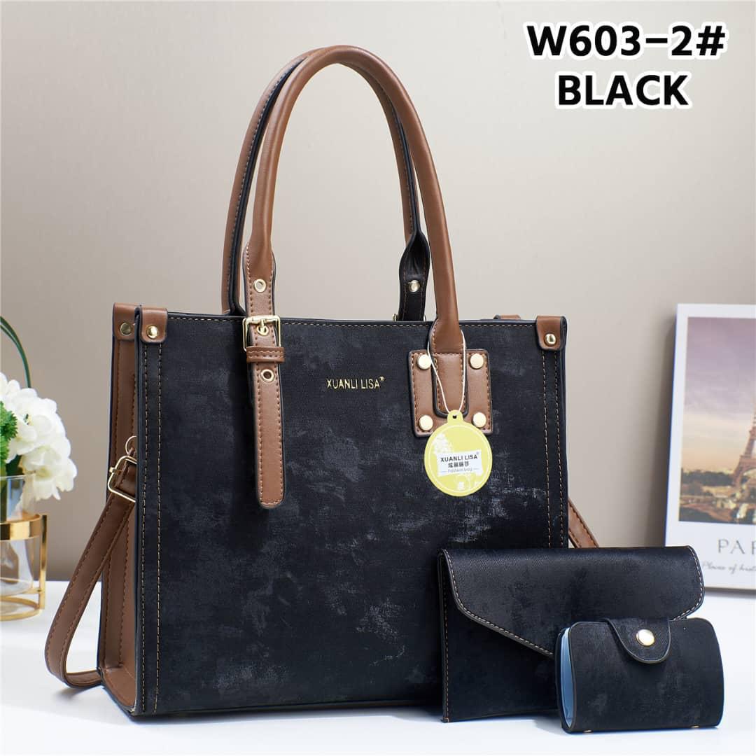 [⚡ INSTANT OFFER ⚡  3 in 1 New Arrival High Quality Stylish and Luxurious Comfortable Ladies Handbag ..Designed With Durability and Functionality ✔👌