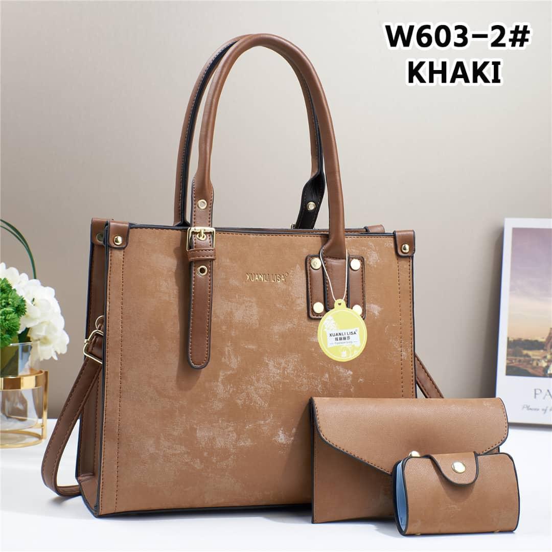 [⚡ INSTANT OFFER ⚡  3 in 1 New Arrival High Quality Stylish and Luxurious Comfortable Ladies Handbag ..Designed With Durability and Functionality ✔👌