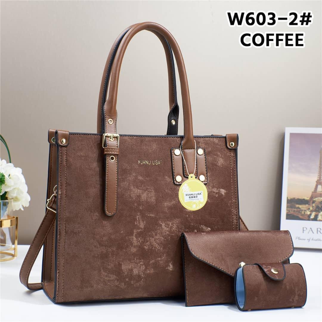[⚡ INSTANT OFFER ⚡  3 in 1 New Arrival High Quality Stylish and Luxurious Comfortable Ladies Handbag ..Designed With Durability and Functionality ✔👌