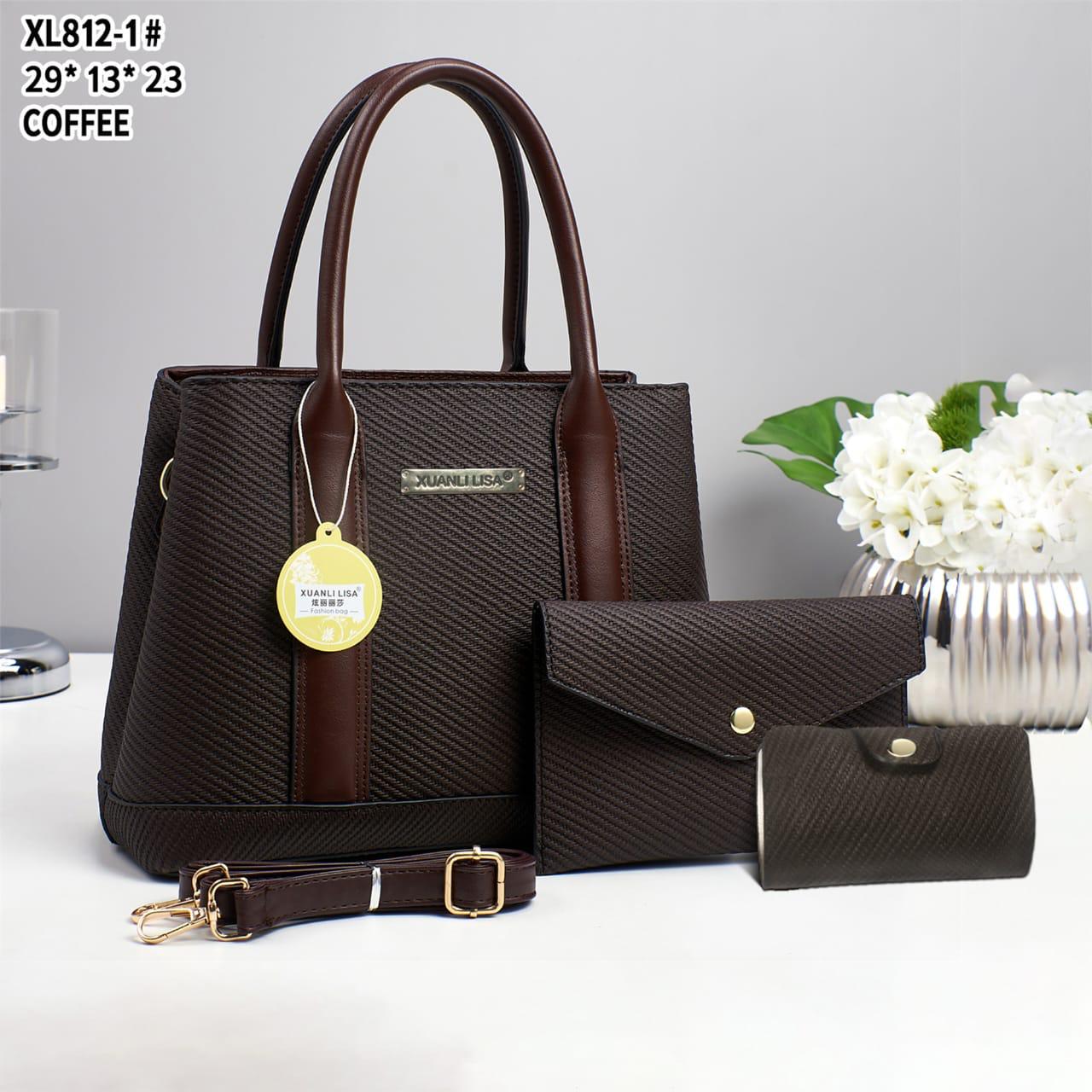 [🔥🛍️ DAILY OFFER 🛍️ ]-  3 in 1 New Arrival High Quality Stylish and Luxurious Comfortable Ladies Handbag ..Designed With Durability and Functionality ✔👌