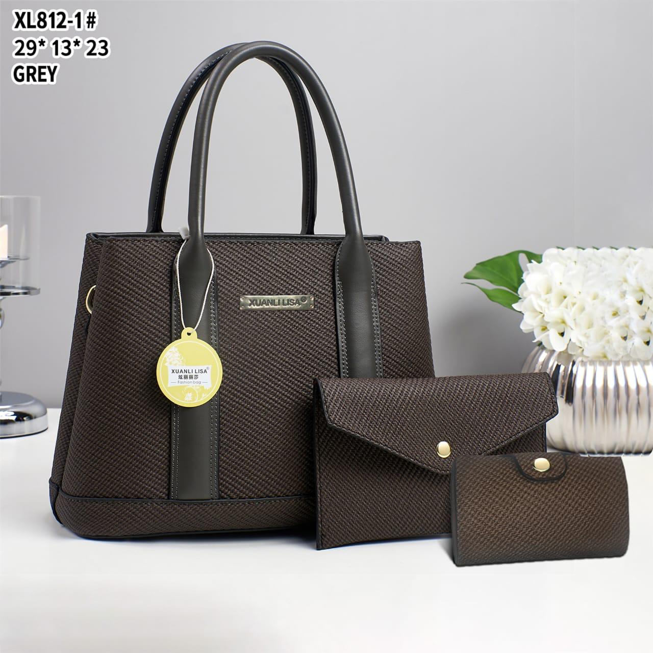 [🔥🛍️ DAILY OFFER 🛍️ ]-  3 in 1 New Arrival High Quality Stylish and Luxurious Comfortable Ladies Handbag ..Designed With Durability and Functionality ✔👌