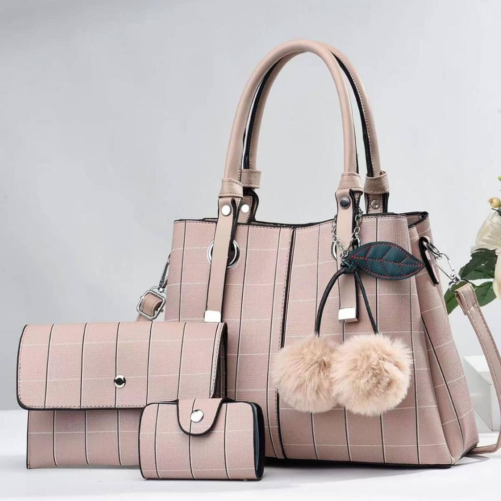 ⭐ SPECIAL DEAL OFFER ⭐] -  3  in 1 New Arrival High Quality Stylish and Luxurious Comfortable Ladies Handbag ..Designed With Durability and Functionality ✔👌