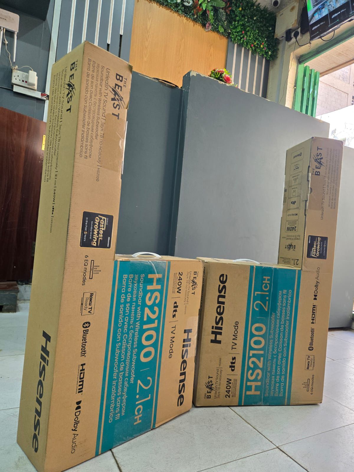 🎯 LIMITED OFFER 🎯 Hisense HS2100 “The Beast” 2.1 Channel Soundbar with Dolby Audio, Bluetooth, 6 EQ Modes Powerful Bass