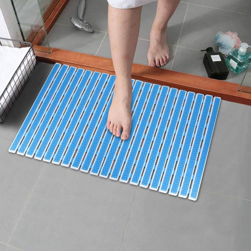 🎁 GIFT OFFER 🎁 - 1 PC Anti-Slip Shower Mat with Anti-Bacterial Protection, Drainage Cup, 38×70 cm, Bathroom Safety, High Quality