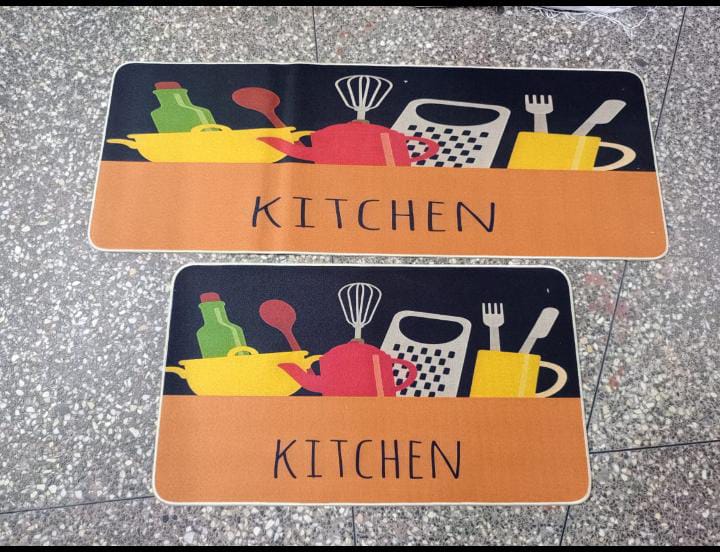 💎 EXCLUSIVE OFFER 💎 - 2PC Kitchen Floor Mat Set, Non-Slip Rubber Bottom Carpets, Large 120×45cm + Small 75×45cm, Durable & Affordable
