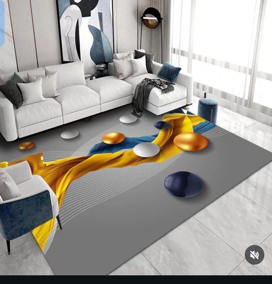 🎯 SMART OFFER 🎯 - 1PC 3D Living Room Carpet Rug 6×9ft, Soft Plush Floor Mat, Non-Slip Modern Area Rug, Durable High-Quality Home Carpet