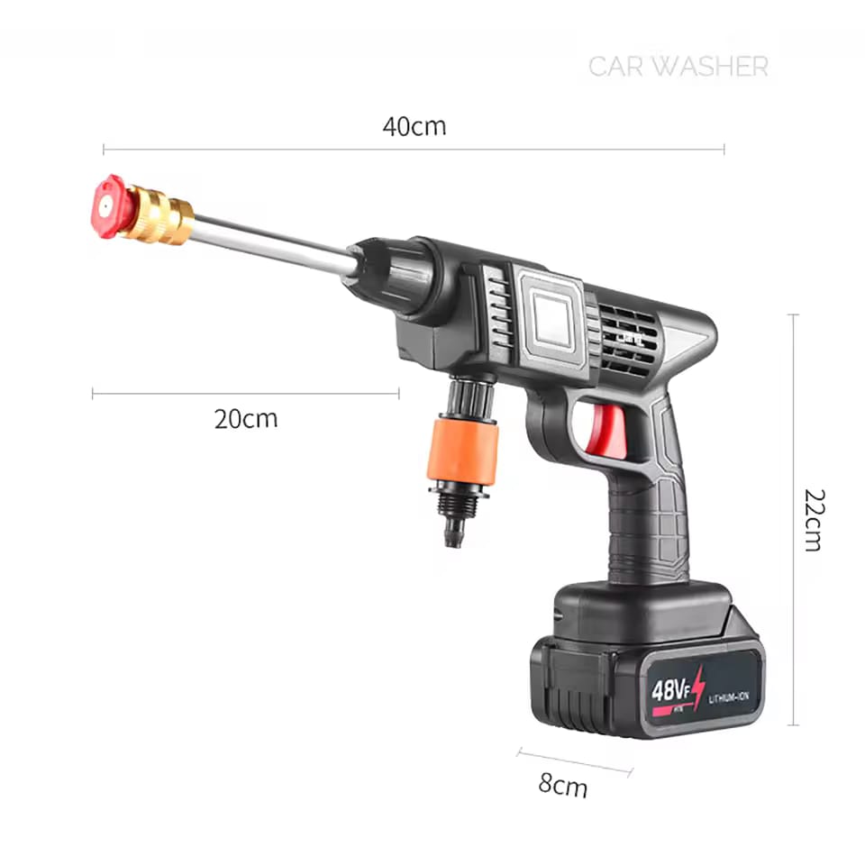🎁 BONUS OFFER 🎁 - 1 PC Cordless Car Washer, High-Pressure, Rechargeable, Portable & Durable, Perfect for Home & Car Use