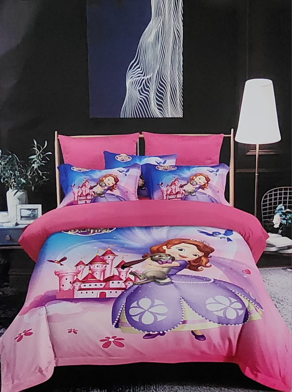 🔥 HOT SELL OFFER 🔥 - 1 PC Cartoon Duvet Set, 4×6, 1 Bedsheet & 1 Pillowcase, Washable & High-Quality