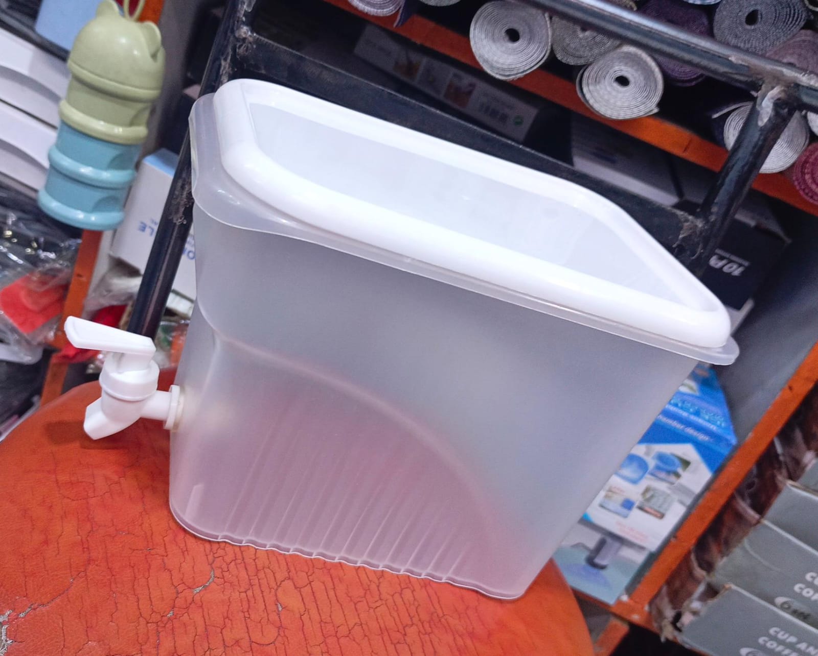 ⚡ FLASH OFFER ⚡ - 1 pc 5L Drink Dispenser Durable Plastic Water & Juice Container with Tap High Quality Easy to Use