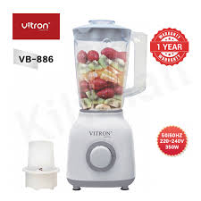 Vitron VB-886 , 2 In 1 blender 350W With 1.5L unbreakable jar powerful 3 speed motor.with coffee/mill grinder