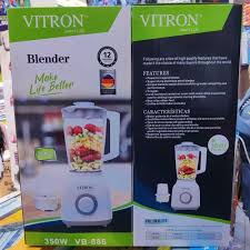 Vitron VB-886 , 2 In 1 blender 350W With 1.5L unbreakable jar powerful 3 speed motor.with coffee/mill grinder