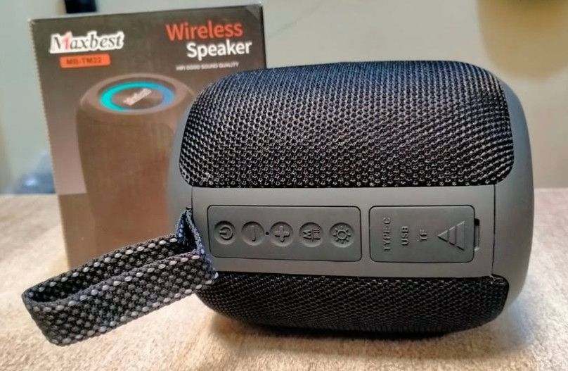 MAXBEST MB-TM22 PORTABLE BLUETOOTH SPEAKER – HIFI BASS, BLUETOOTH 5.3 & LONG BATTERY
