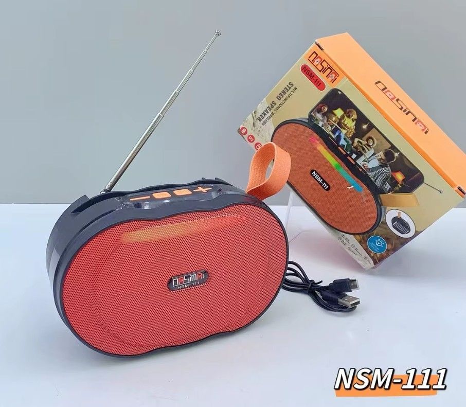NSM-111 SOLAR-POWERED BLUETOOTH SPEAKER WITH RGB LIGHTS & FM RADIO