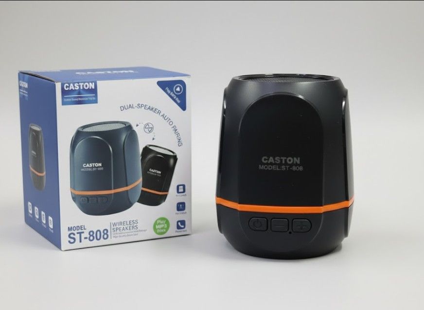 CASTON ST-808 PORTABLE WIRELESS BLUETOOTH SPEAKER – RICH SOUND ON THE GO