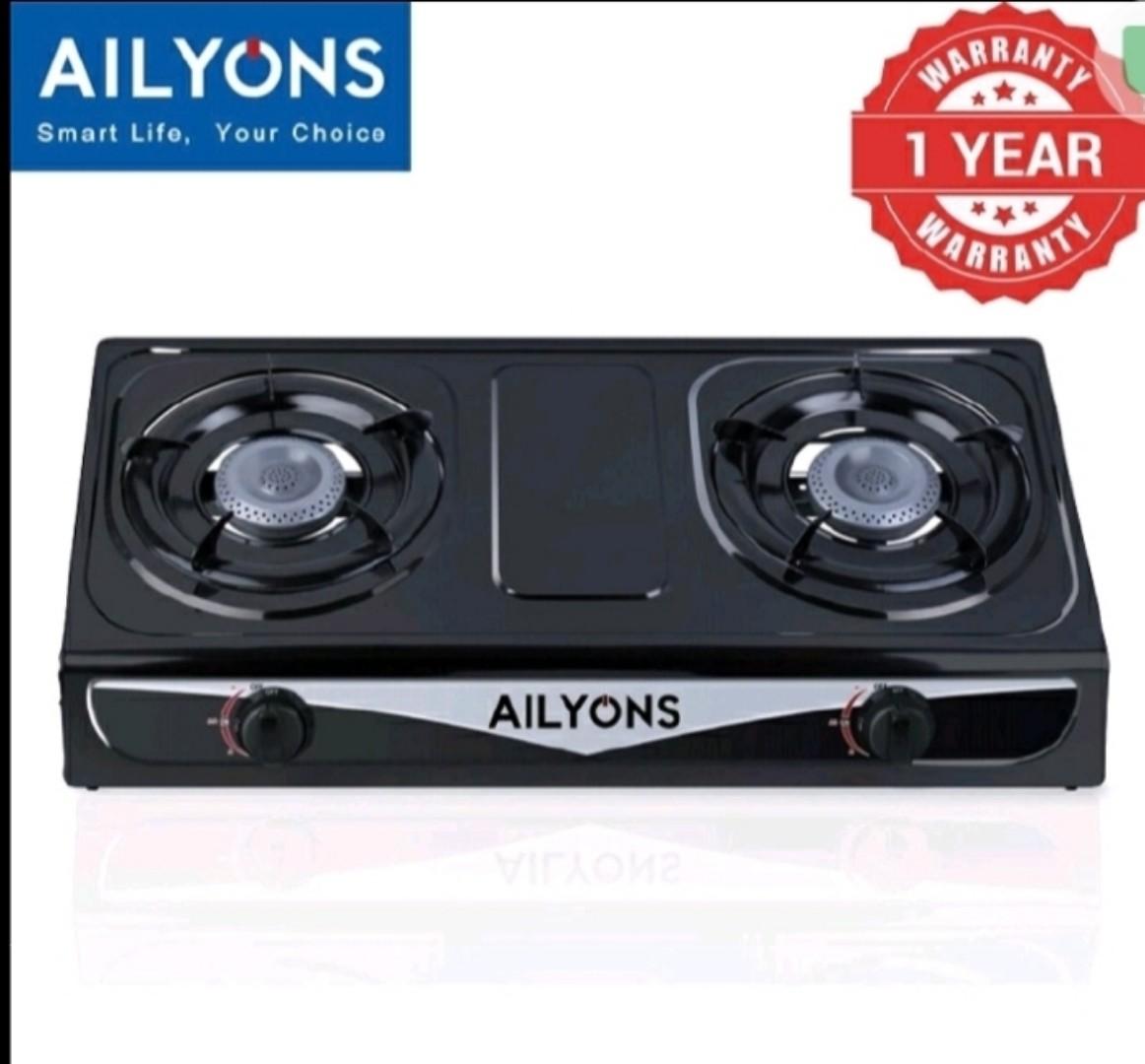 AILYONS Metal Top  Infrared Double Burner Gas stove Super Infrared Heater Saving Gas cooker