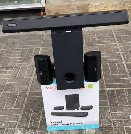 VITRON V535SB 5.1 CHANNEL WIRED SOUNDBAR SYSTEM WITH SURROUND SOUND AND POWERFUL BASS