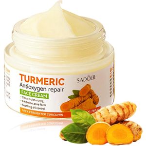 SADOER Turmeric Face Cream, Deep moisturizing For Radiant&Glowing Skin 50g