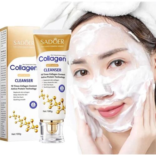 SADOER COLLAGEN ANTI-AGING FACE CLEANSER MOISTURIZING BRIGHTENING HYDRATING SKINCARE CLEANSER