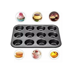 Non-Stick Queen Cake Cupcake Baking Tray Mold-12holes