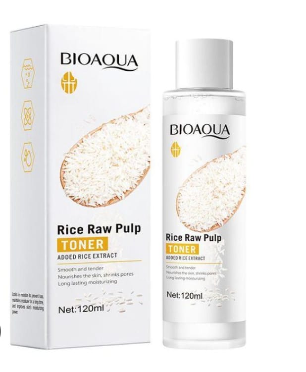 BIOAQUA Rice RAW Pulp Toner Replenishing Shrink Pores Nourishes The Skin Moisturizes & Brightens Skin Care