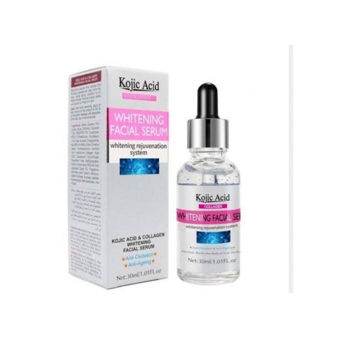 Deeply moisturizes & hydrates the skin
Prevent skin aging
Firms
hydrates
prevent skin sag


Black Friday dea

Kojic Acid & Collagen Anti-aging Whitening Facial Serum-whitening Rejuvenating System-30ml