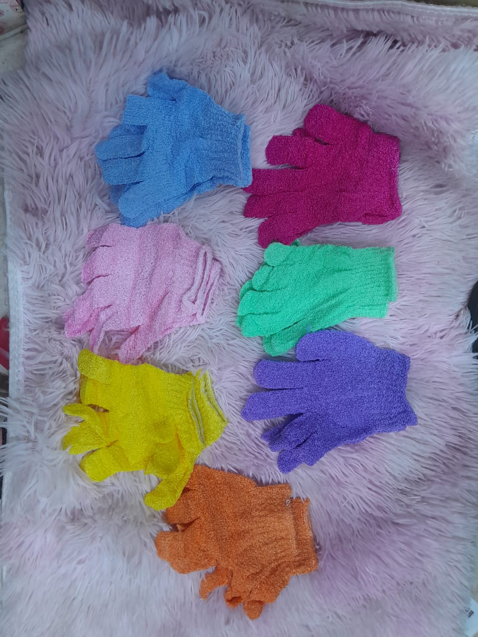 4pair Bathing Gloves Exfoliating Body Shower Scrub