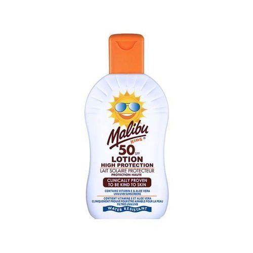 Malibu Kids sunscreen lotion SPF 50, for very high sun protection, dramatologically tested & water resistant