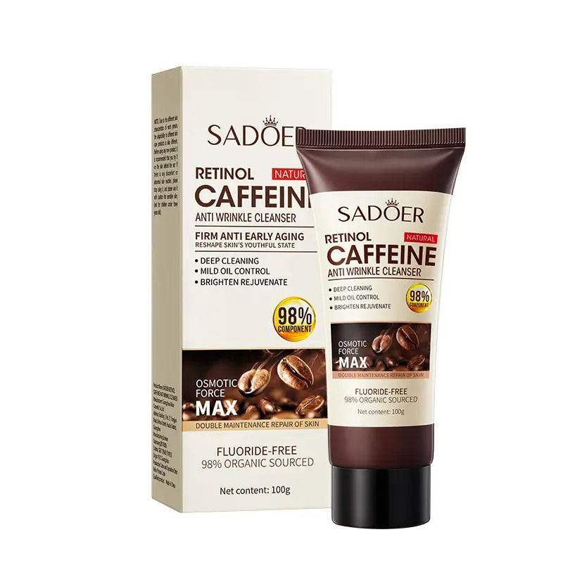 Caffeine Retinol Face Cleanser  Organic Oil Control Deep Cleansing Whitening Face Wash Facial Cleanser