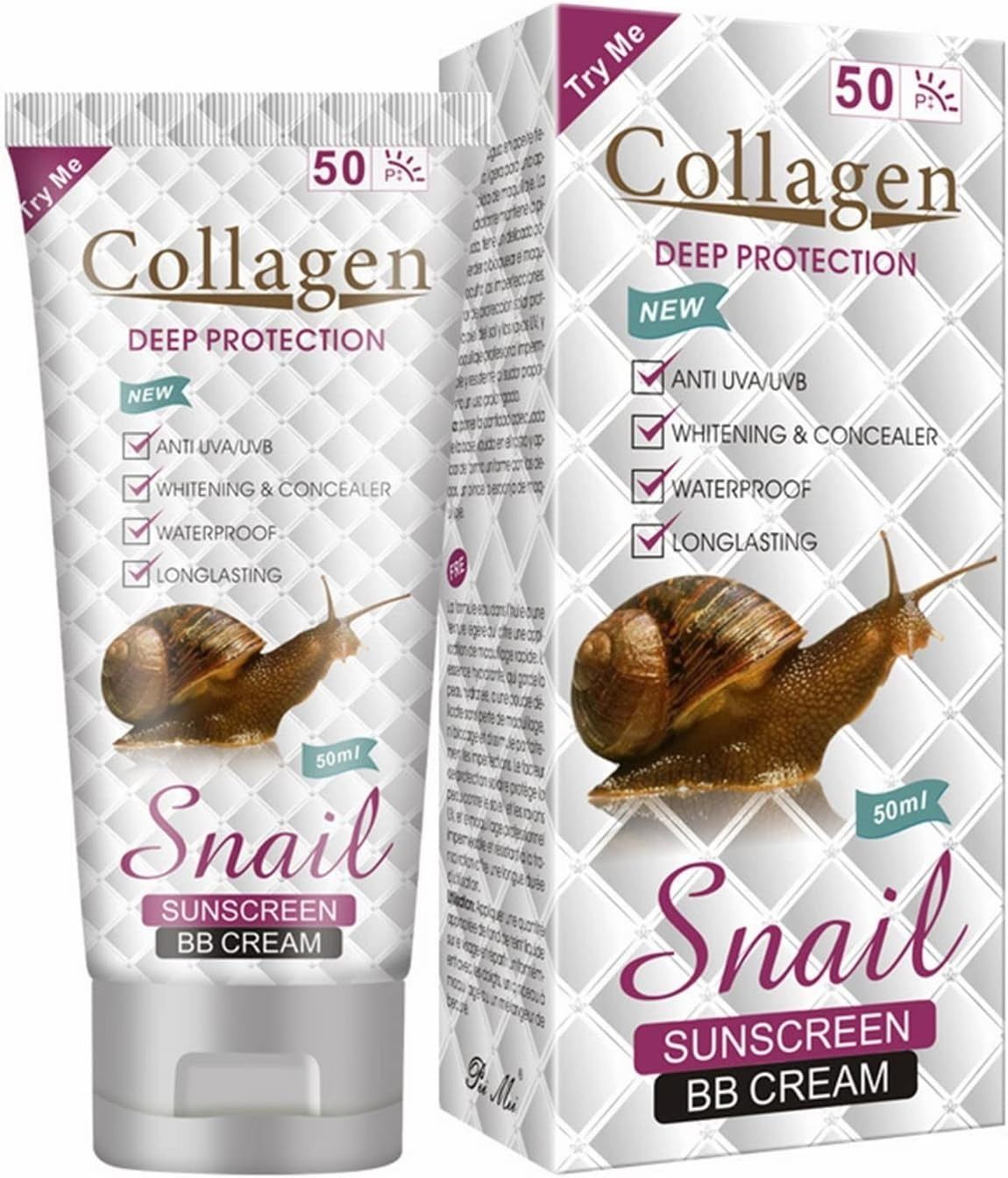COLLAGEN SNAIL DEEP  PROTECTION   SUN SCREEN BB CREAM