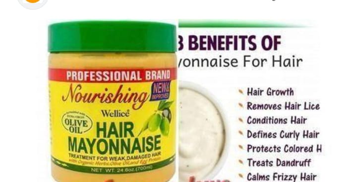 Hair Mayonnaise With Extra Virgin Olive Oil Treatment.