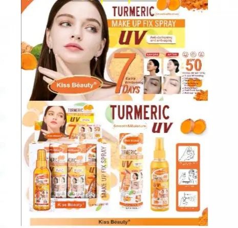 Kiss Beauty TURMERIC Make Up Fix Spray Setting Spray 150ml