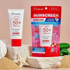 Disaar retinal & lemon extract Brightening Sunscreen Cream SPF50